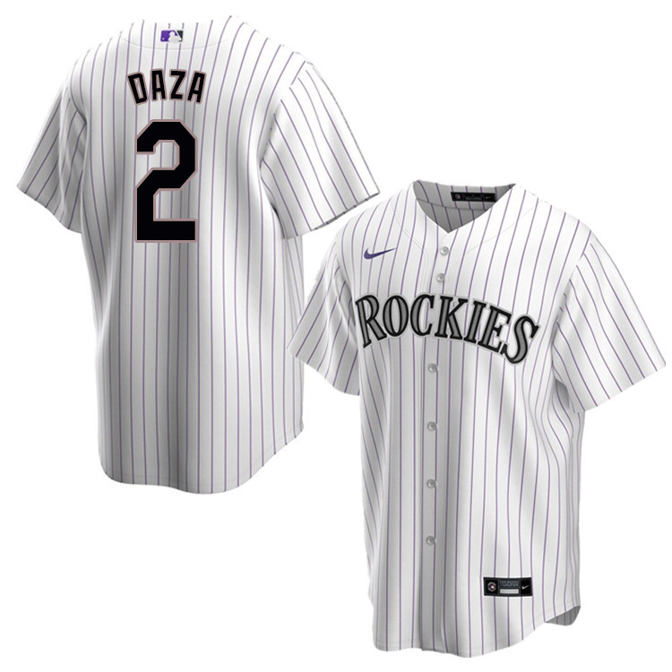 Nike Men #2 Yonathan Daza Colorado Rockies Baseball Jerseys Sale-White